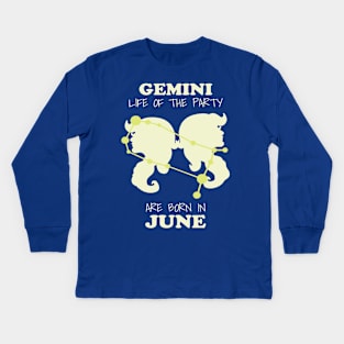 Funny Gemini Zodiac Kids Long Sleeve T-Shirt